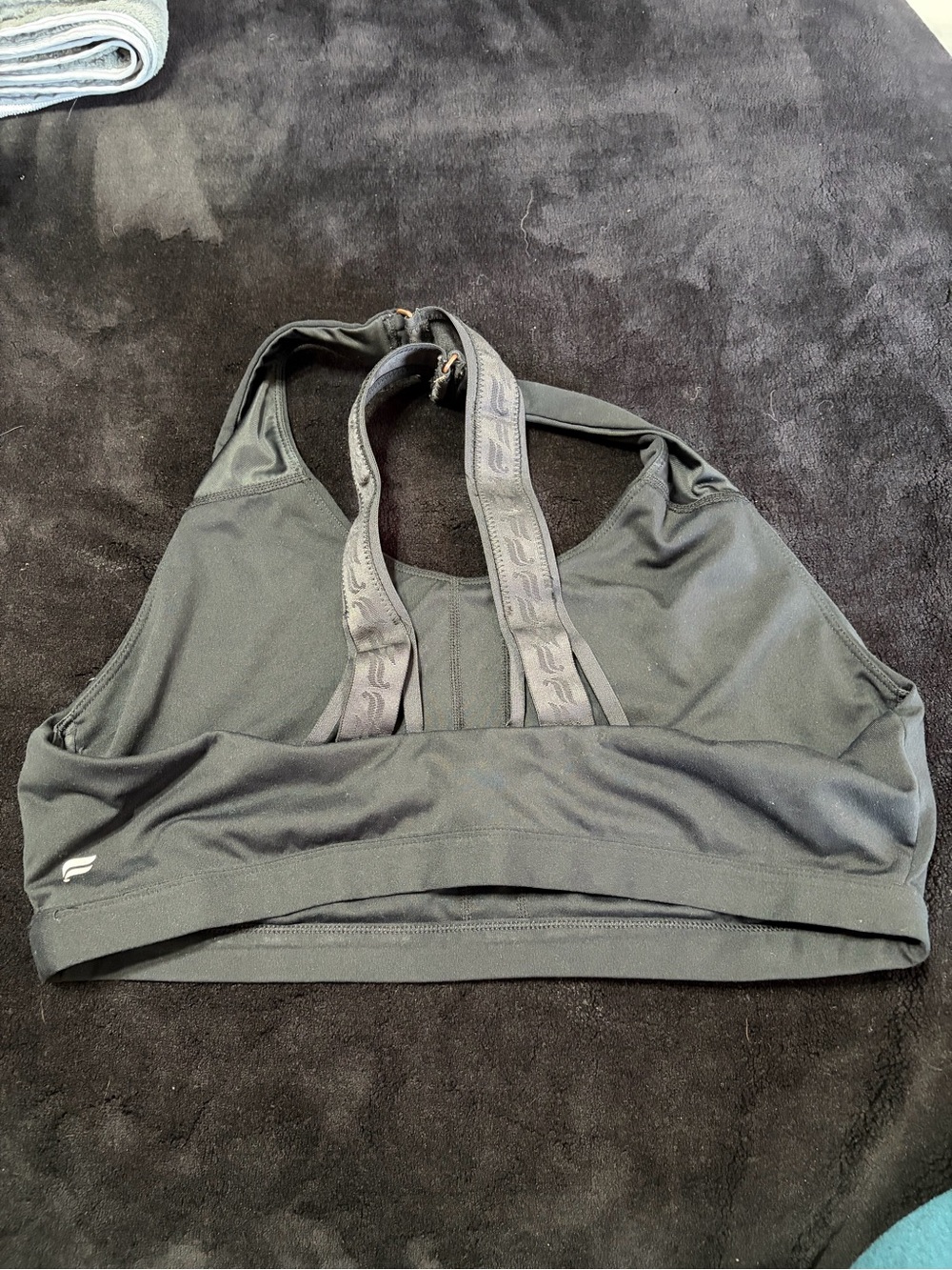 Fabletics Black Racerback Sports Bra - Picture 2 of 3